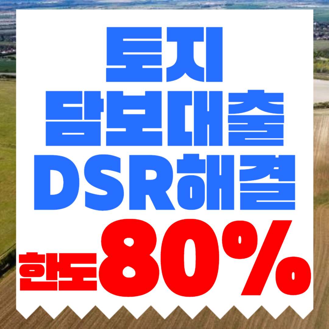 토지담보대출 DSR 초과로 부결됐지만 개인사업자로 해결한 사례