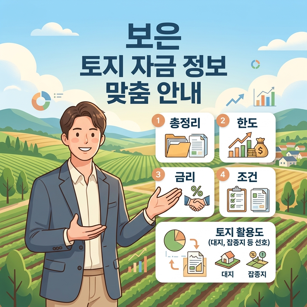 보은 토지담보대출 상담하면서 확인한 한도와 조건 정리 땅(농지,임야)