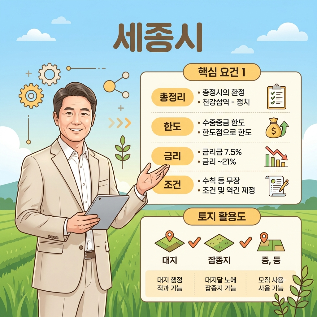 세종시 토지담보대출 농지·임야 한도와 금리, 자격 및 조건 총정리