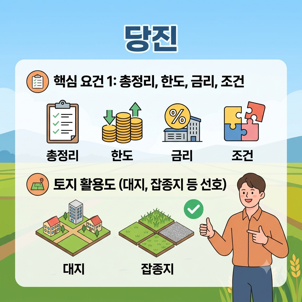 당진 토지담보대출 농지·임야 한도와 금리, 자격·조건 한눈에 정리
