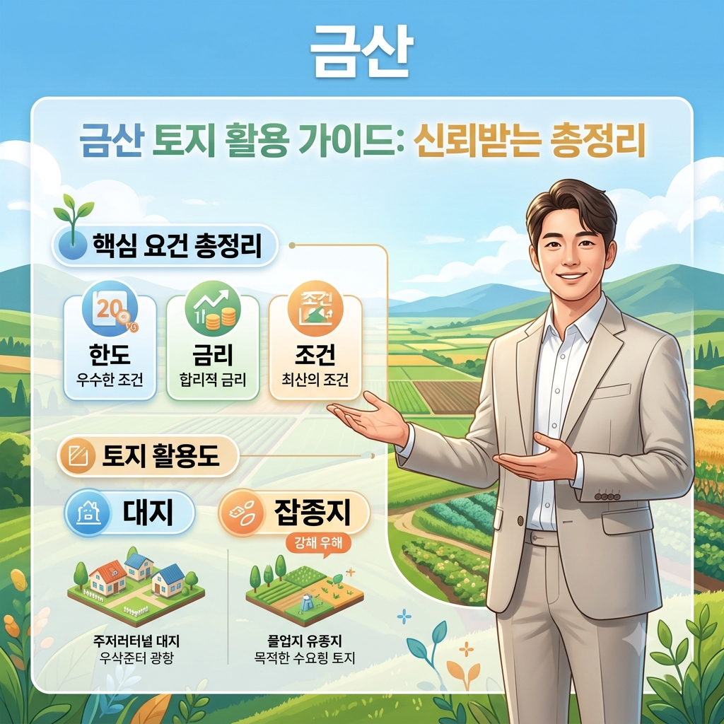 금산 토지담보대출 농지·임야 한도와 금리, 자격·조건 한눈에 정리