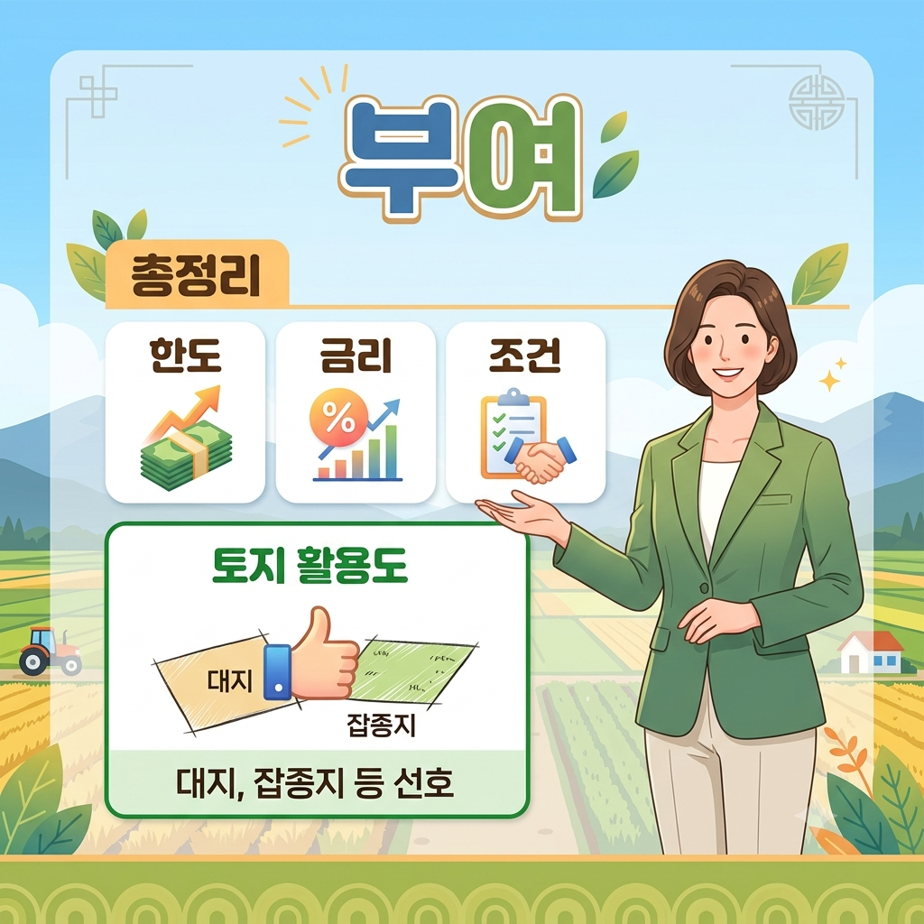 부여 토지담보대출, 농지·임야도 가능할까? 한도·금리·자격조건 총정리