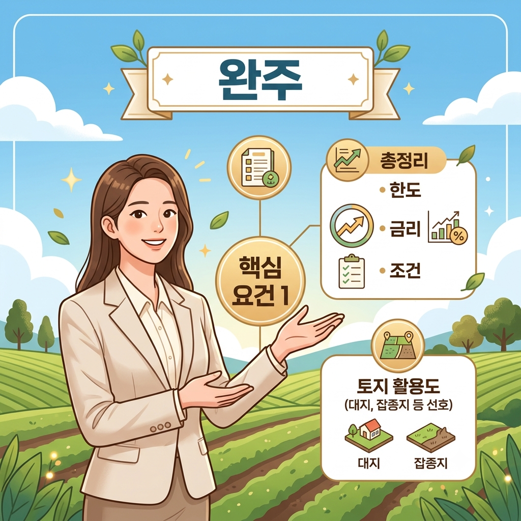 완주 토지담보대출 조건 총정리｜농지·임야까지 한도·금리·자격 완벽 분석