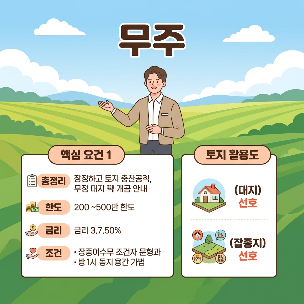 무주 토지담보대출 조건 총정리｜농지·임야까지 한도·금리·자격 완벽 분석