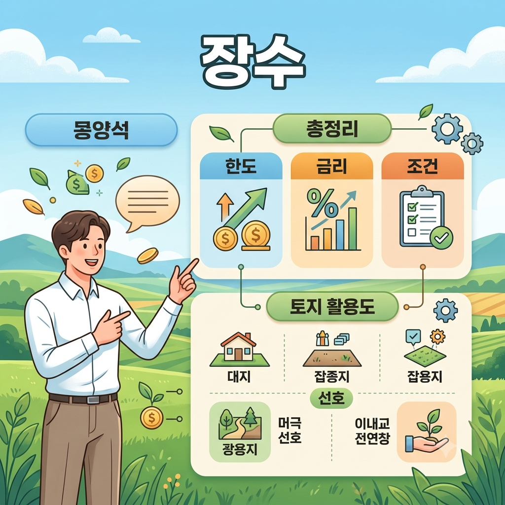 장수 토지담보대출 한도·금리 총정리｜농지·임야·땅담보대출 실제 승인 기준
