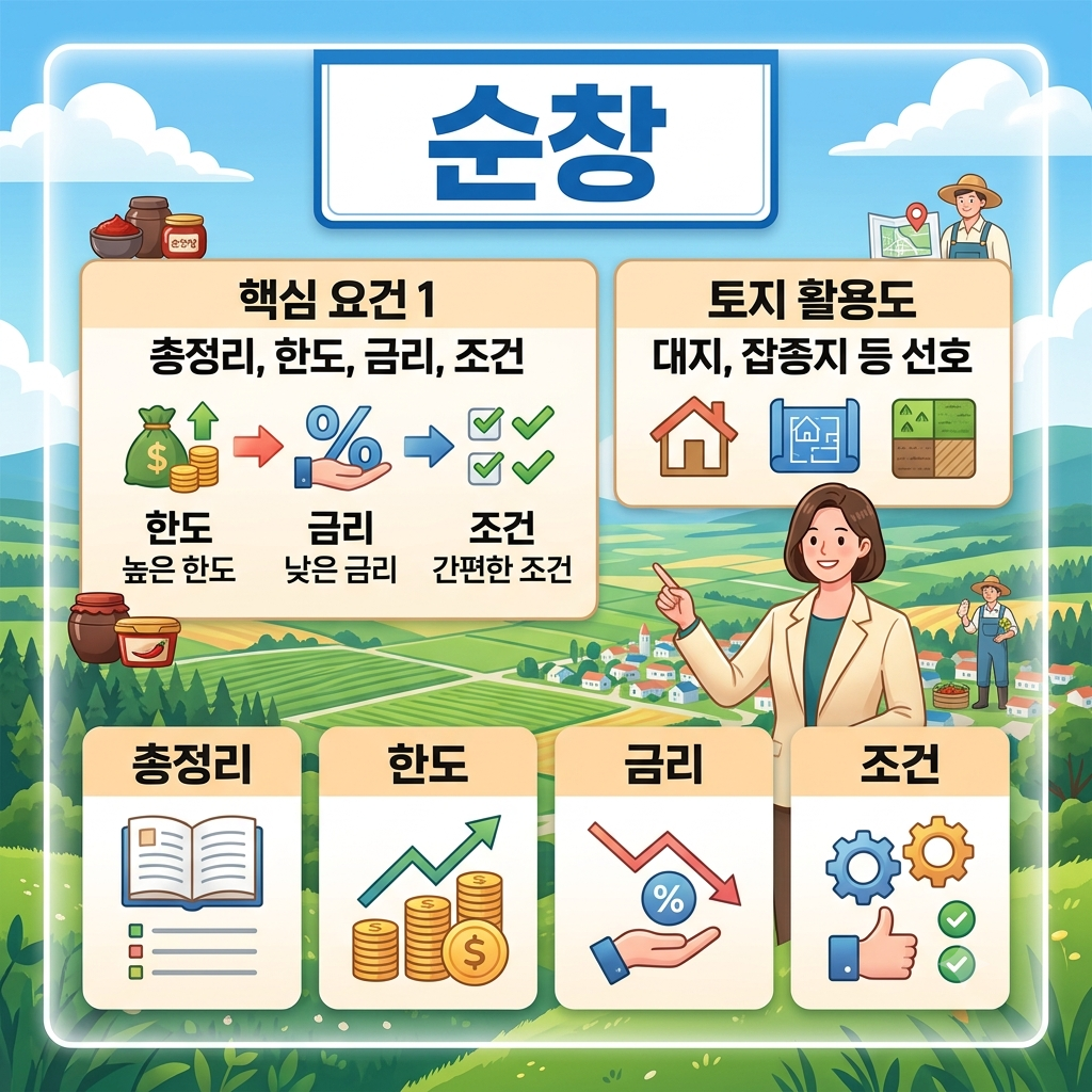순창 토지담보대출 한도·금리·조건 총정리｜농지·임야·땅 담보 가능 여부와 실제 승인사례