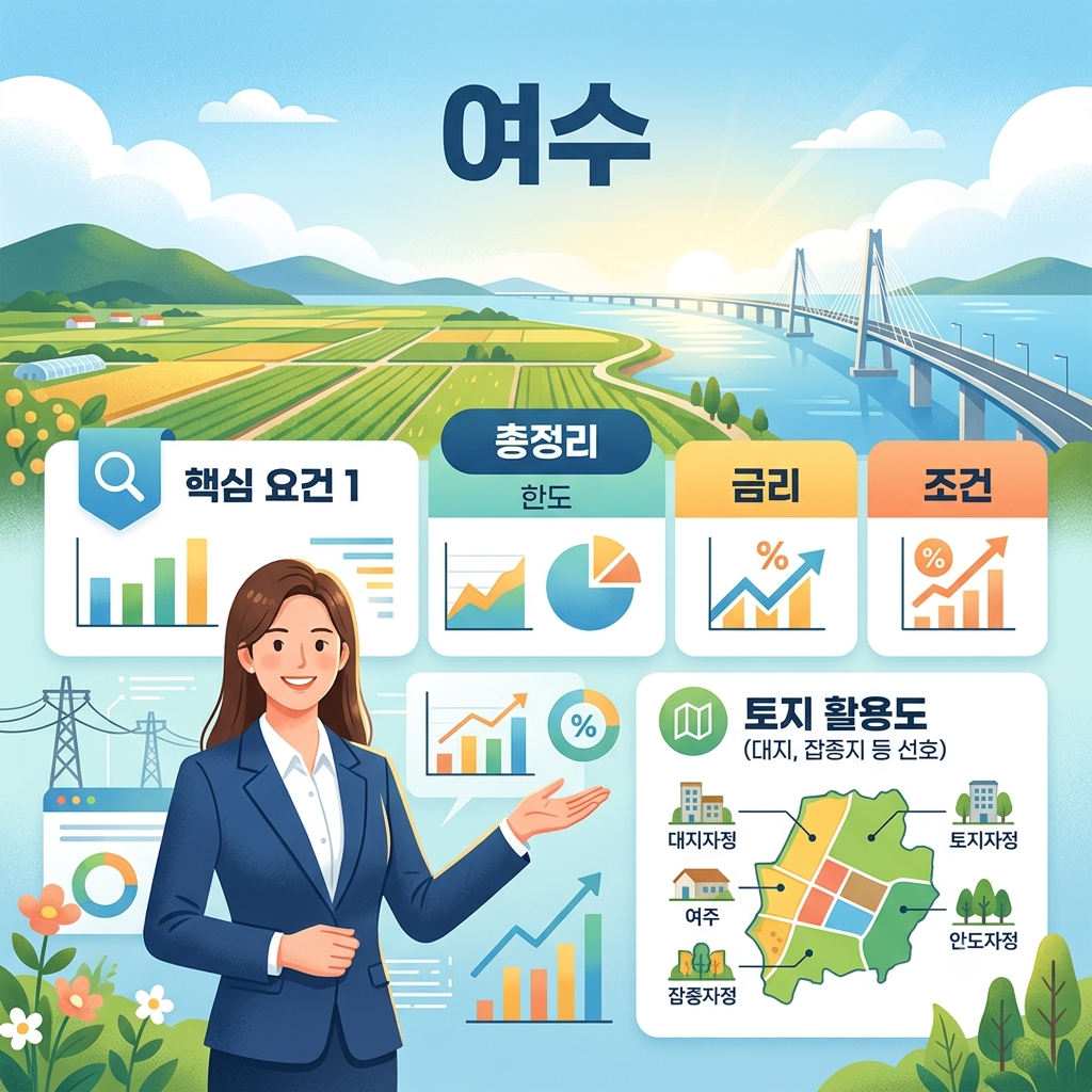 여수 토지담보대출 이것만 알면 된다! 땅·농지·임야 한도·금리·자격조건 완벽정리