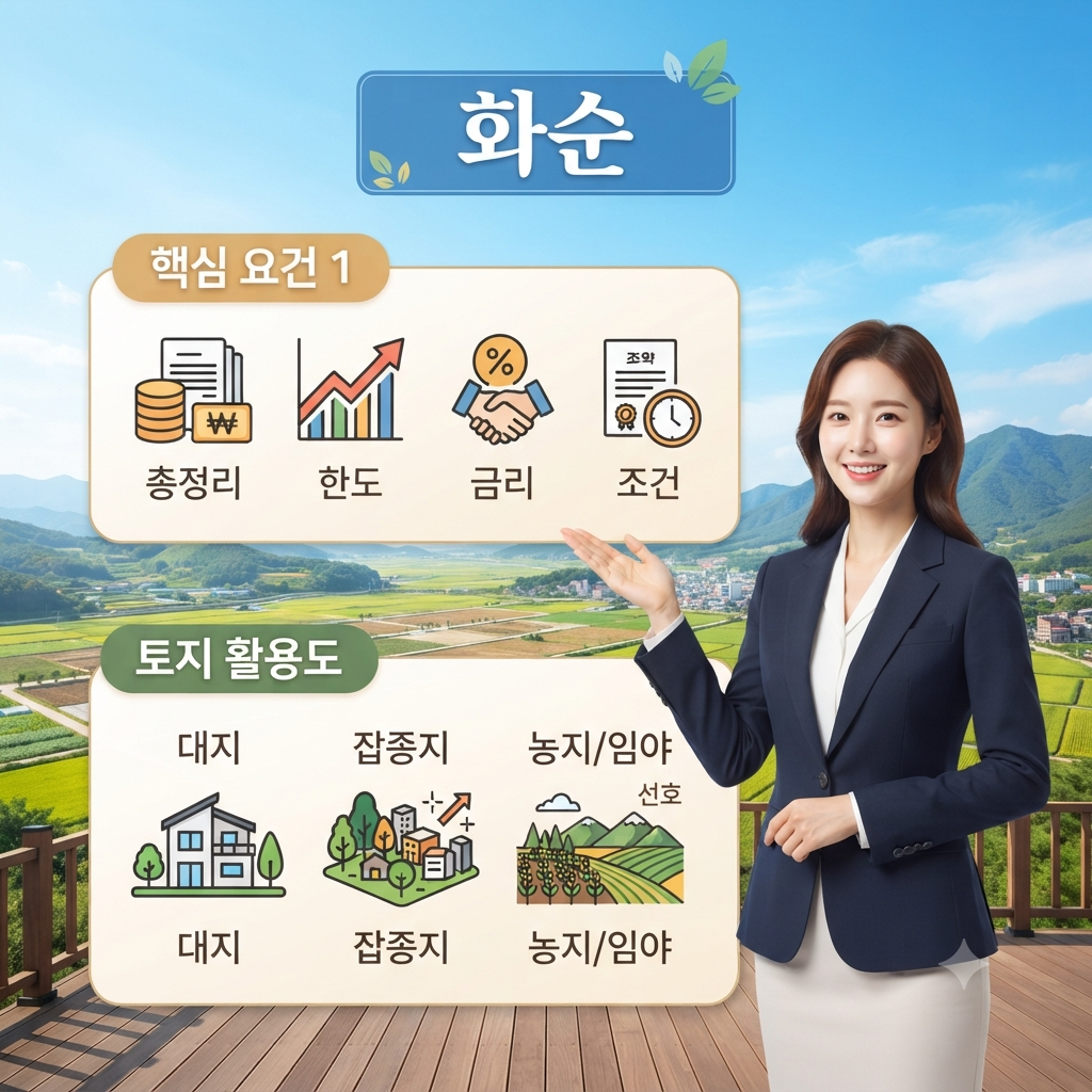 화순 토지담보대출 얼마나 받을 수 있을까? 농지·임야·땅 담보대출 한도와 승인 조건 총정리