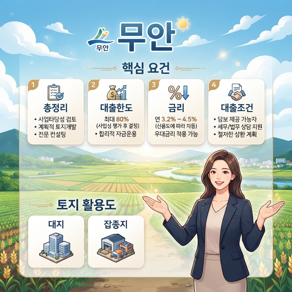 무안 토지담보대출, 농지·임야도 가능할까? 한도 높이는 방법과 실제 승인사례 총정리