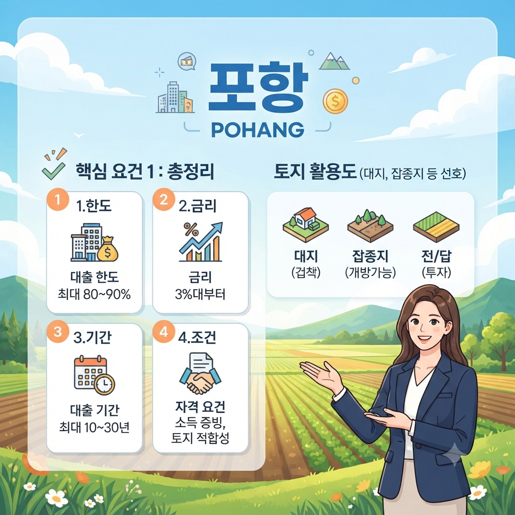 포항 토지담보대출, 농지·임야도 가능할까? 한도와 승인 조건까지 한눈에 정리