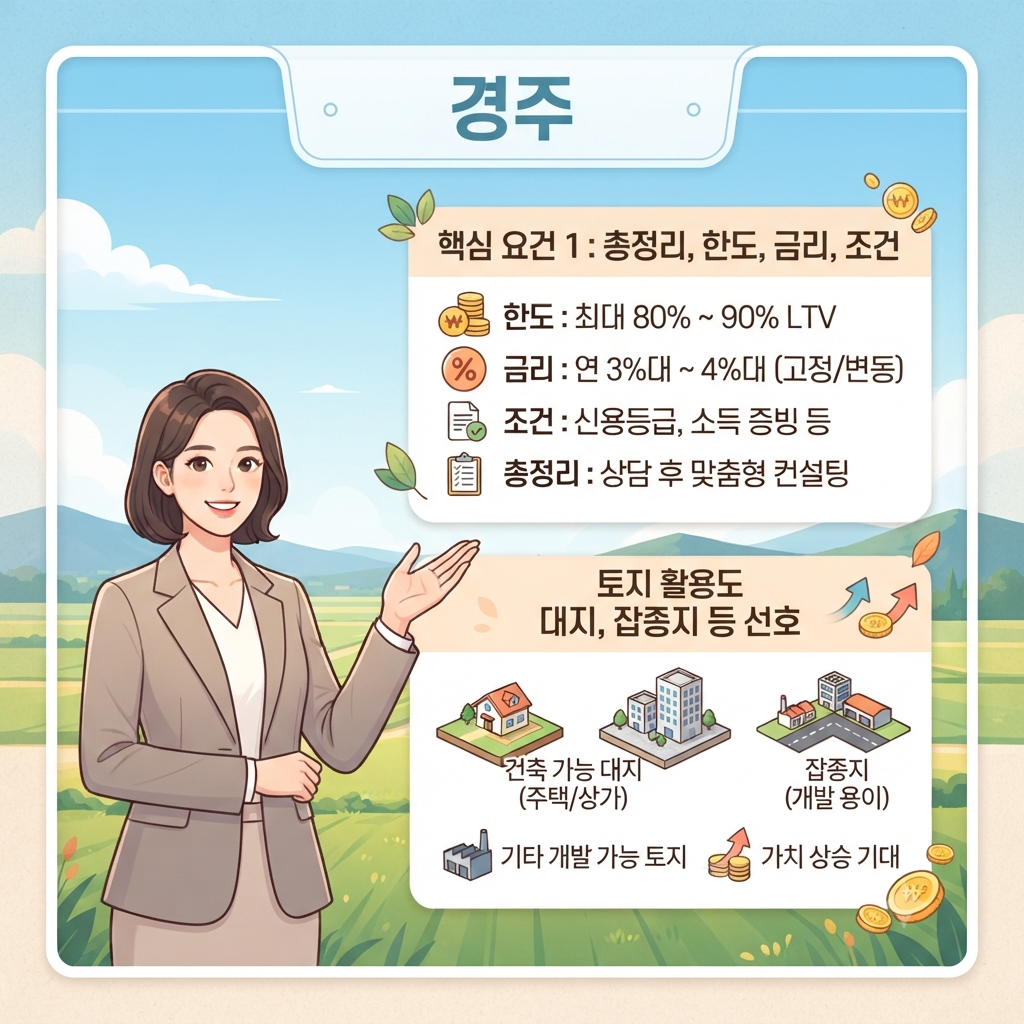 경주 토지담보대출, 농지·임야도 가능할까? 한도와 승인 포인트 실제 사례로 알아보기