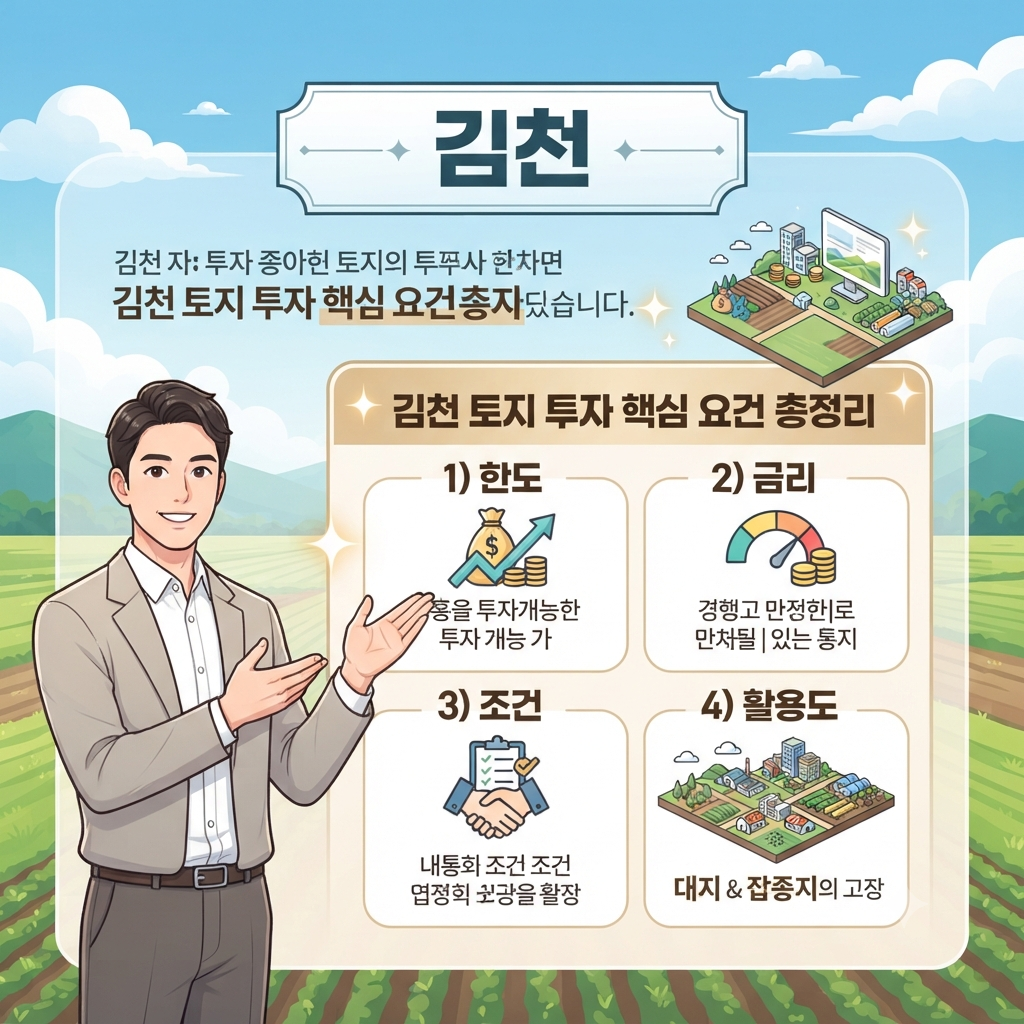김천 토지담보대출, 농지·임야도 가능할까? 한도와 승인 포인트까지 한눈에 정리