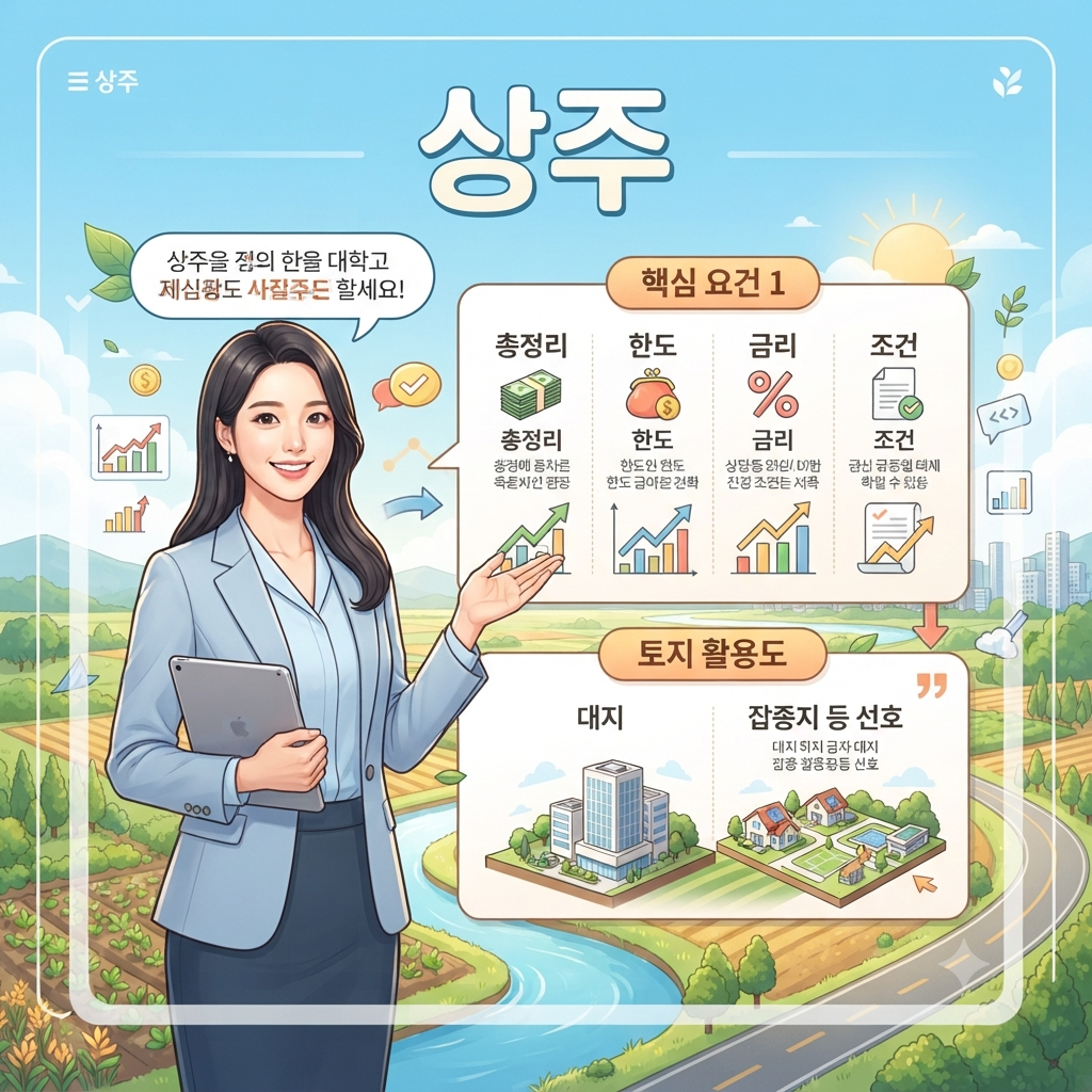 상주 토지담보대출, 농지·임야도 가능할까? 한도와 승인 조건 실제 사례로 알아보기