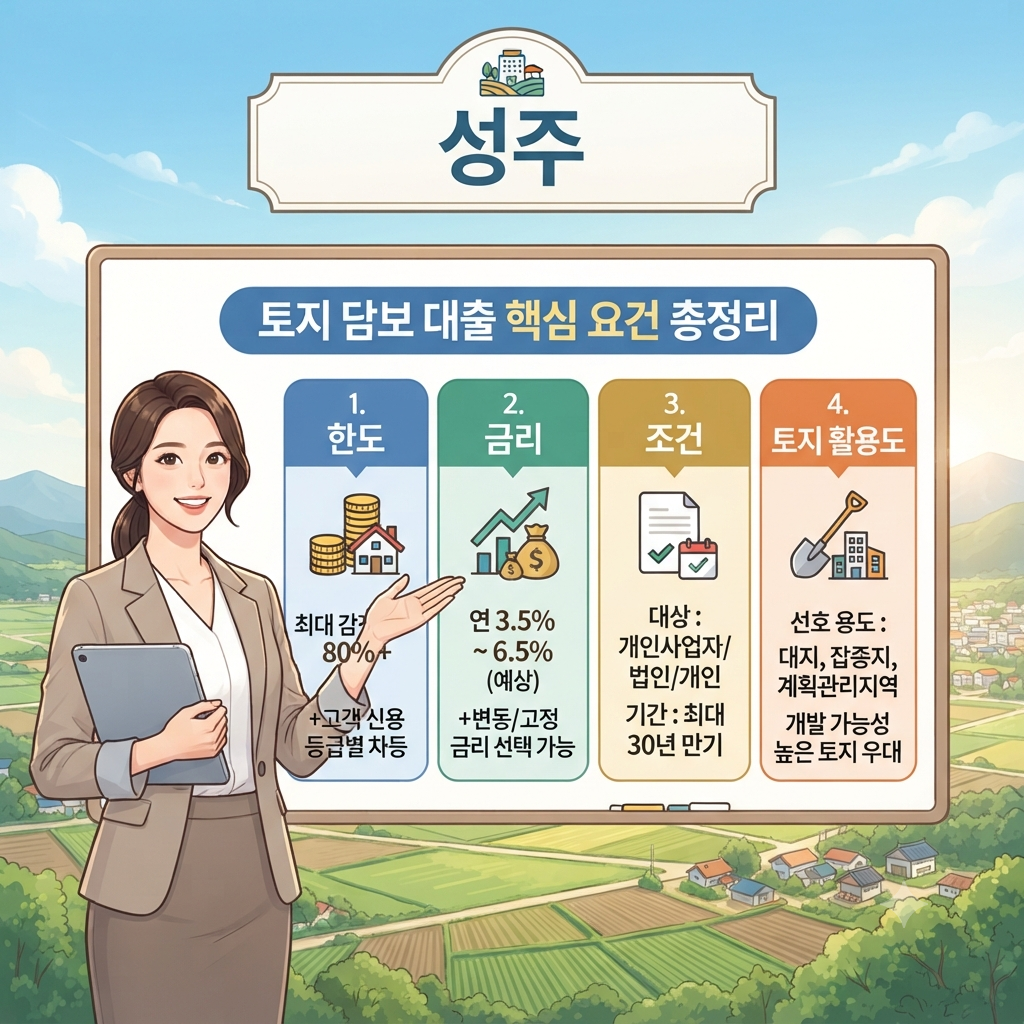 성주 토지담보대출, “같은 땅인데 왜 한도가 다를까?” 농지·임야·땅 평가 기준 완전 해부