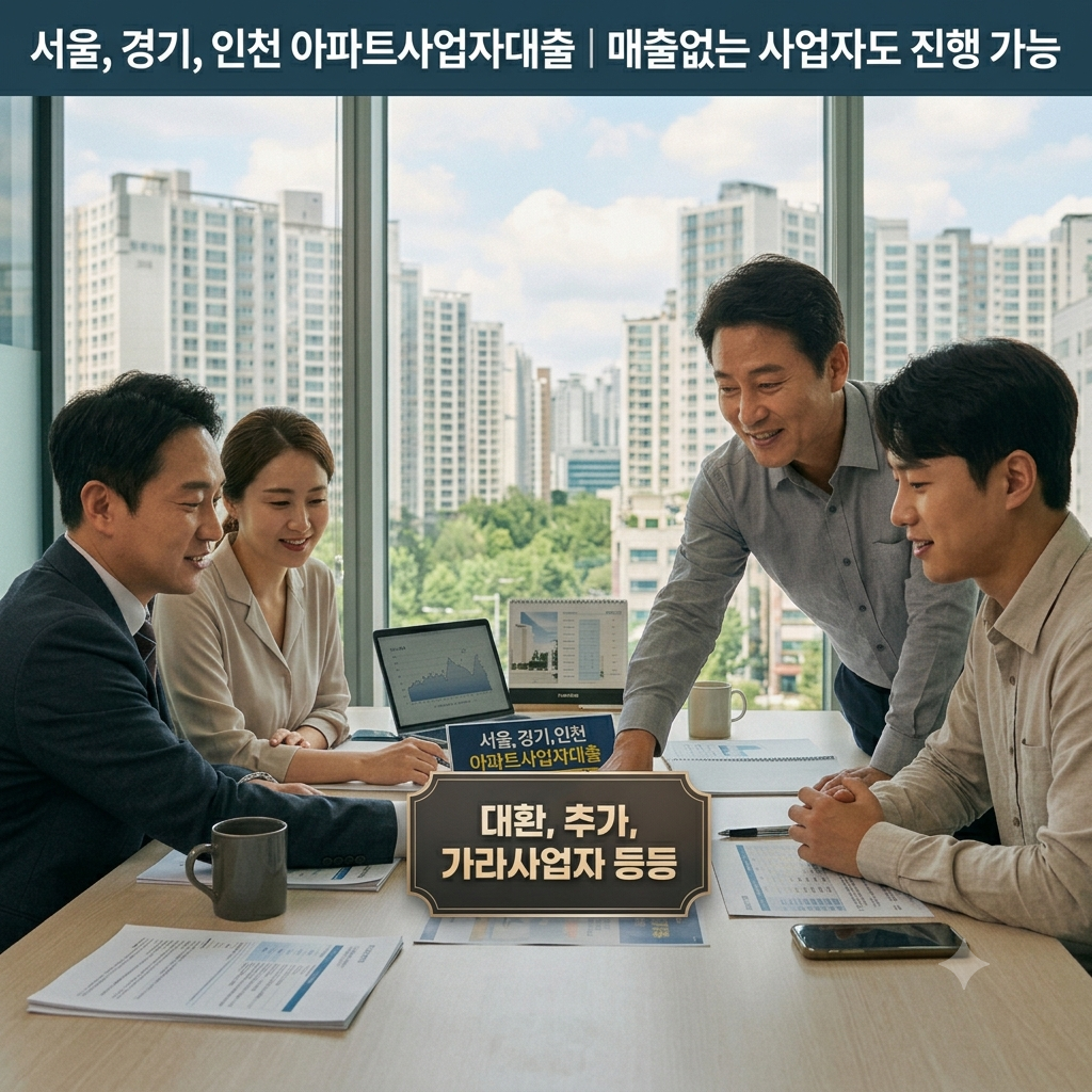 서울,경기,인천 아파트사업자대출 매출없는 사업자도 진행