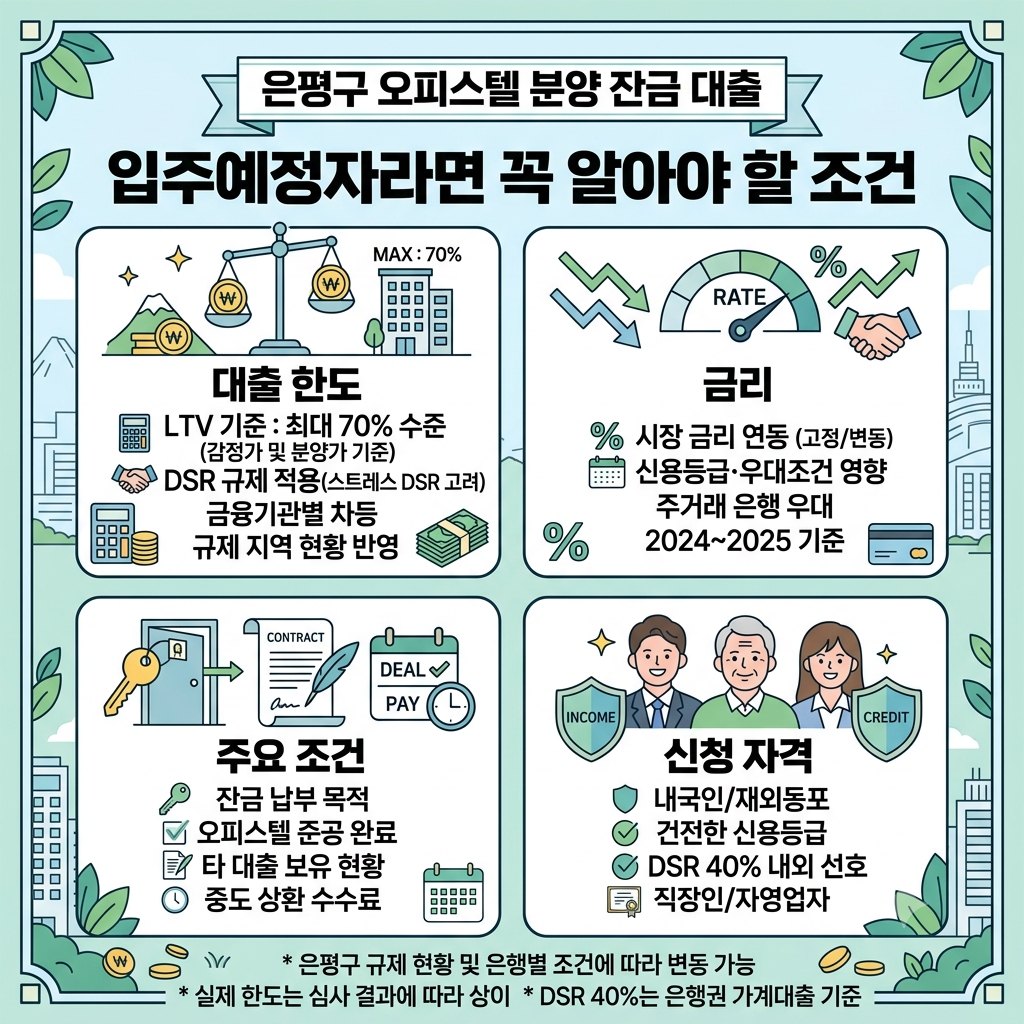 은평구 오피스텔분양잔금대출 입주예정자라면 꼭 알아야 할 조건