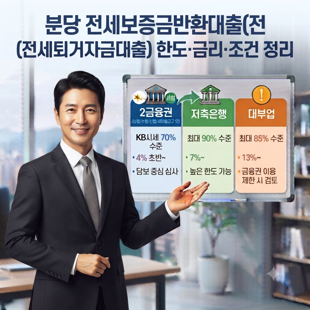 분당 전세보증금반환대출은 세입자 보증금 반환 목적의 담보대출