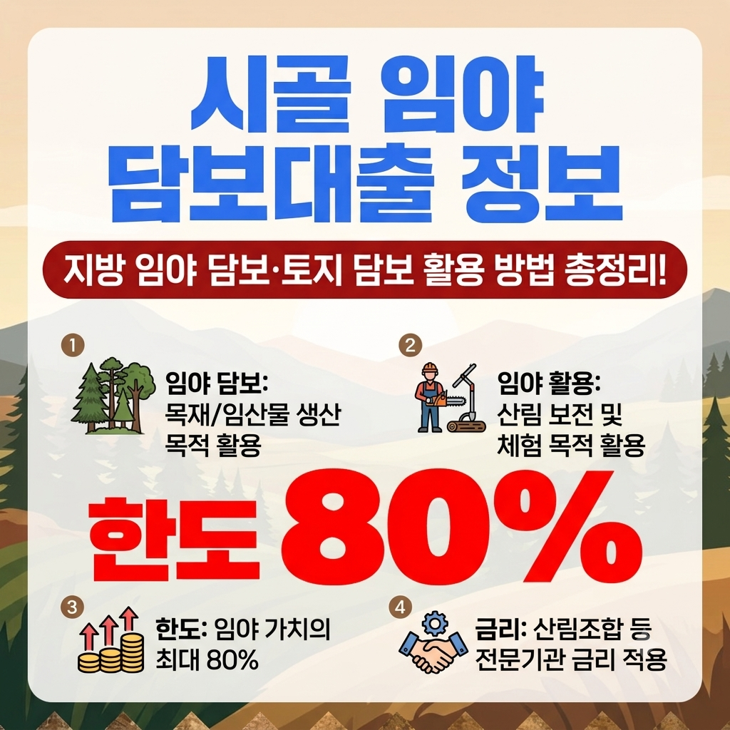 시골 지방 임야담보대출 한도·금리·심사 기준