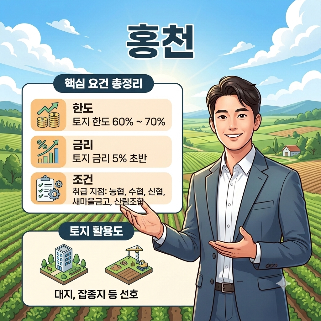 홍천 토지담보대출, 농지·임야도 가능할까? 한도와 금리부터 조건까지 총정리