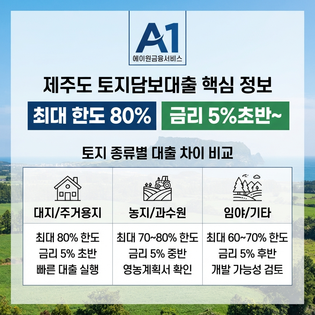제주도 토지담보대출 직접 상담하며 확인한 농지와 임야의 한도 차이