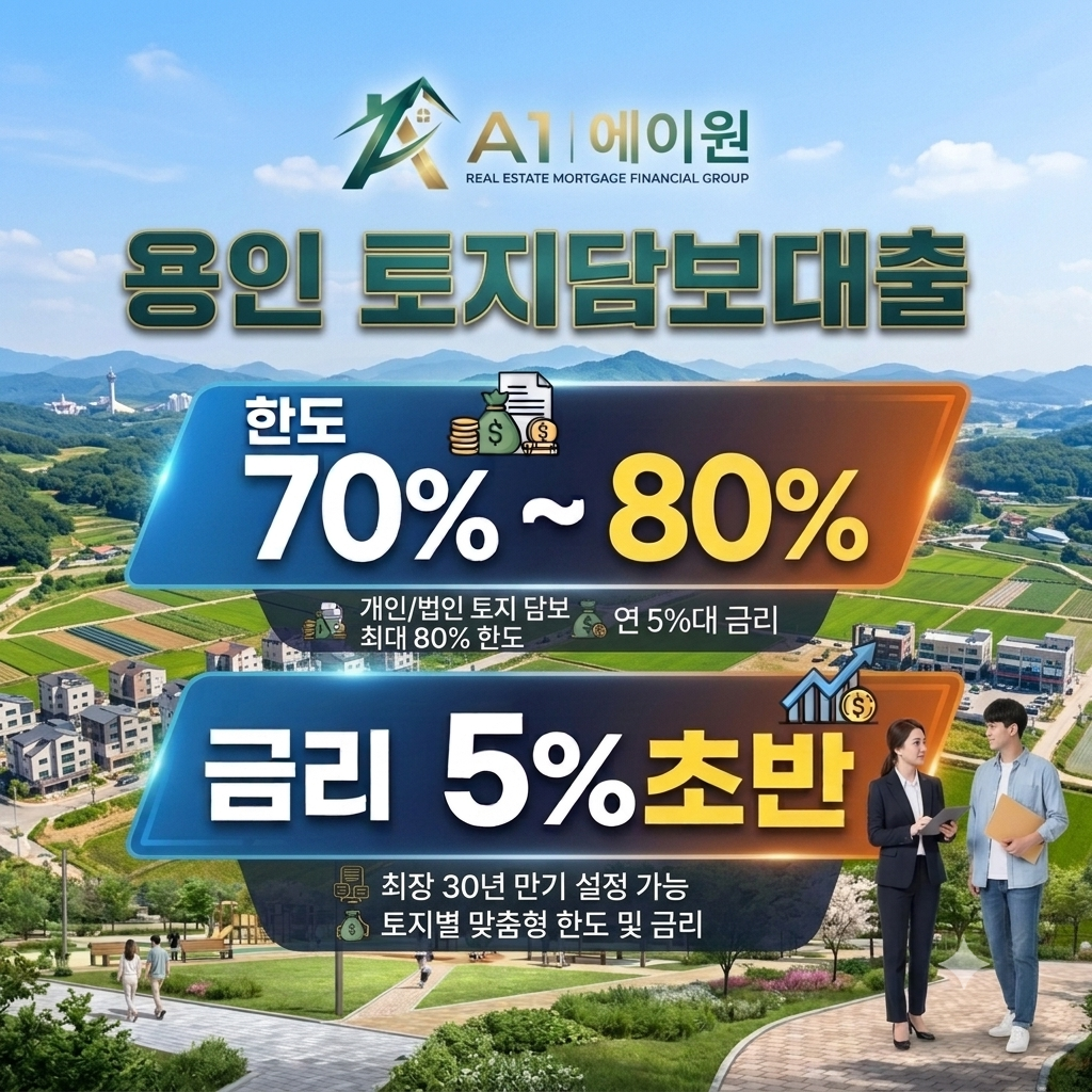 용인 토지담보대출 알아보며 확인한 한도와 금리, 금융사별 조건 비교