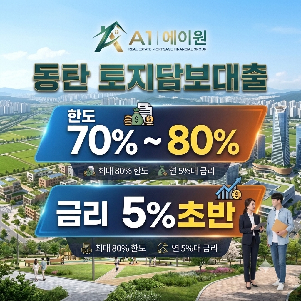 동탄 토지담보대출 한도와 금리 비교해 보니, 금융사별 조건이 달랐던 이유